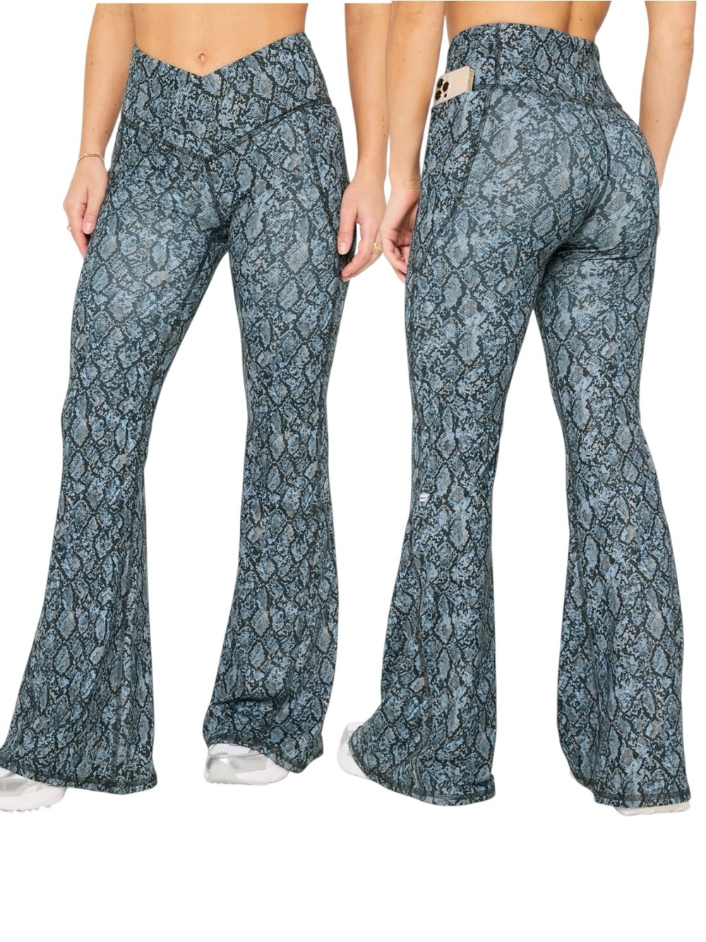 Fabletics Oasis Pure Luxe High Waisted Crossover Flare Legging Sz M Like New